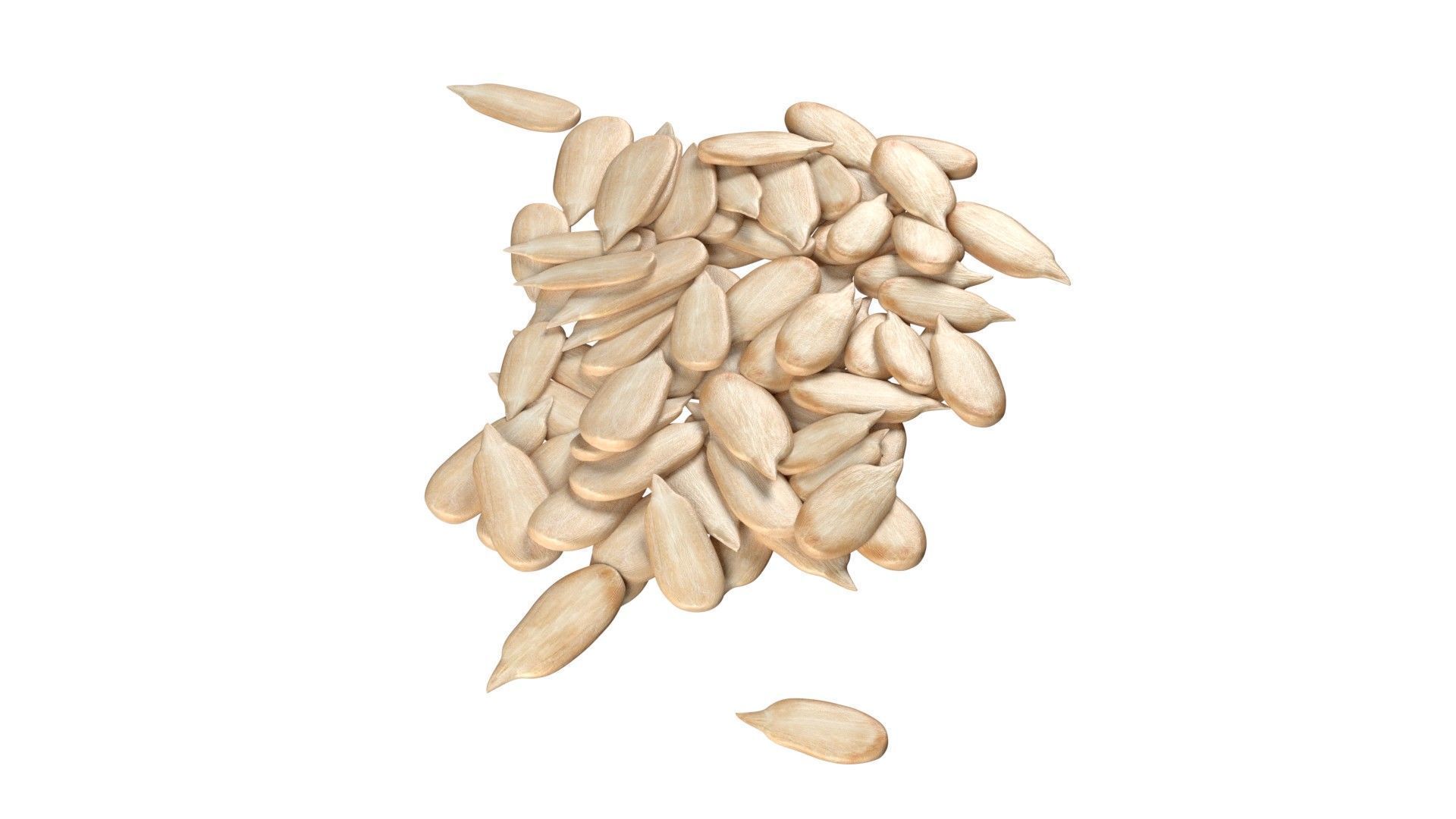 Sunflower seed pile v1 Low-poly 3D model_4