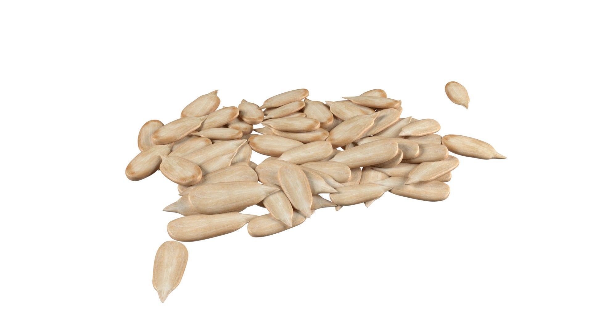 Sunflower seed pile v1 Low-poly 3D model_2