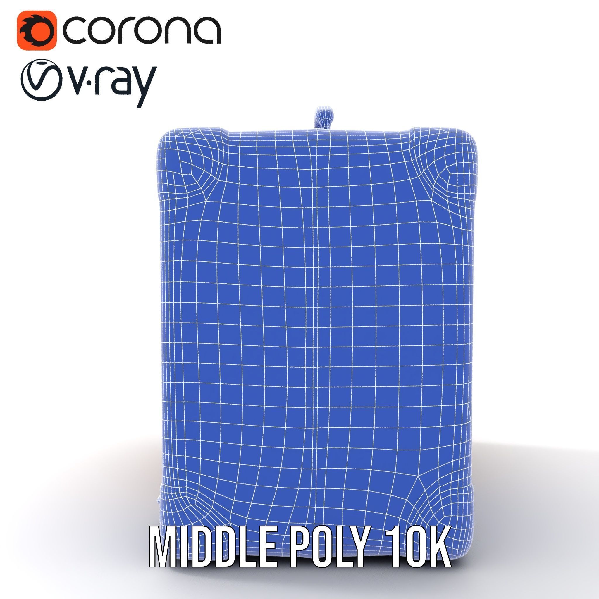 Vintage Leather Suitcase Model Pack Low-poly 3D model_28