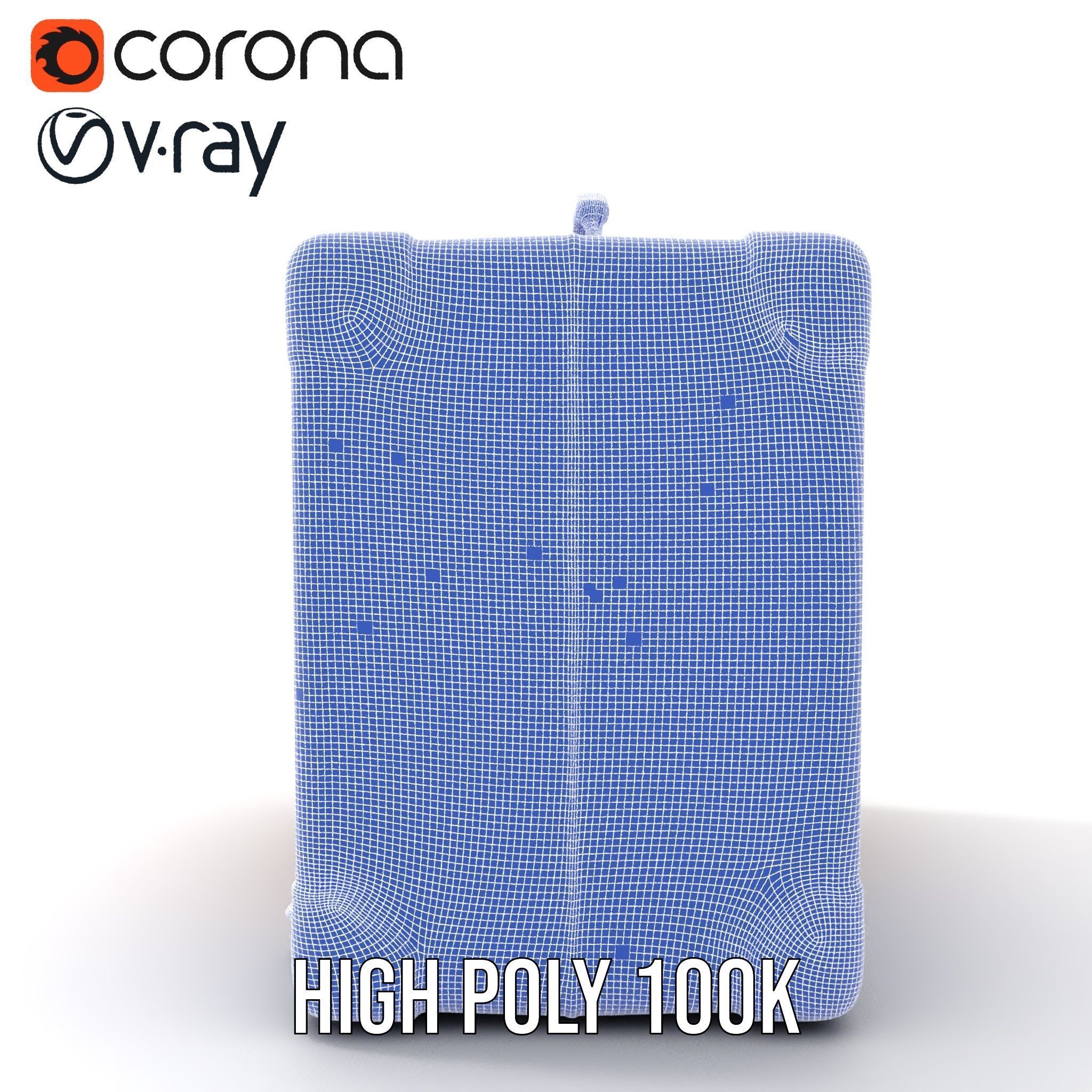 Vintage Leather Suitcase Model Pack Low-poly 3D model_34