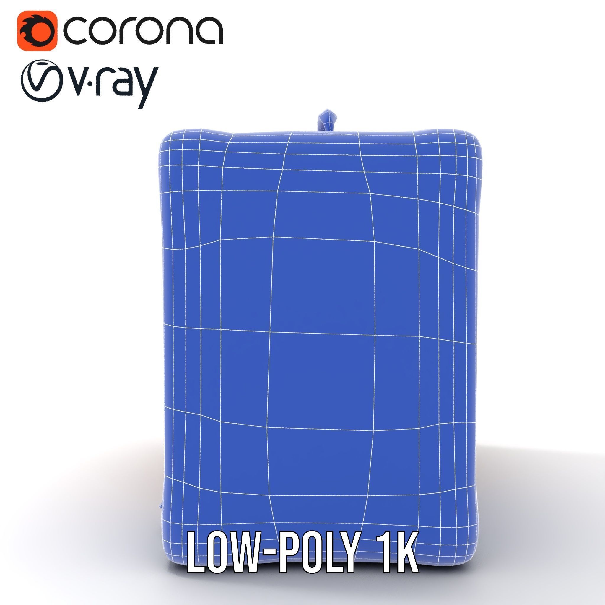 Vintage Leather Suitcase Model Pack Low-poly 3D model_26