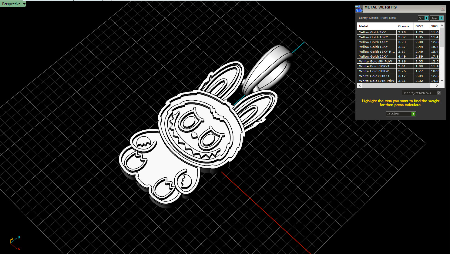 Labubu pendant model 1371 3D print model_6