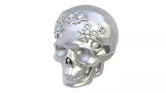 Furniture handle skull 05