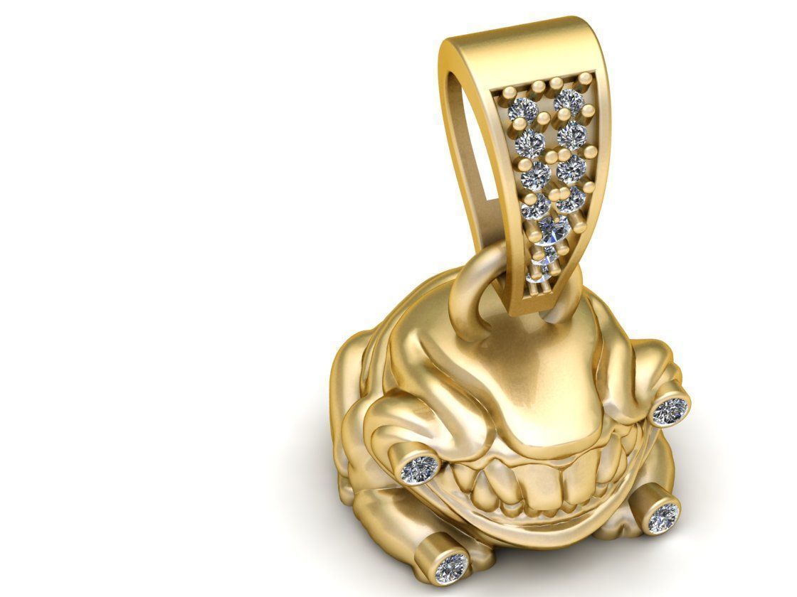 monster pendant  3D printable model     3D print model_1