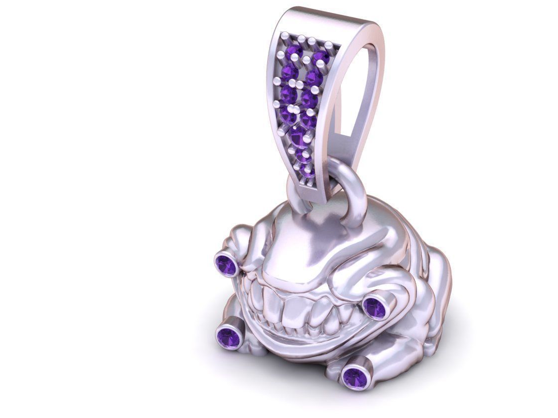 monster pendant  3D printable model     3D print model_3