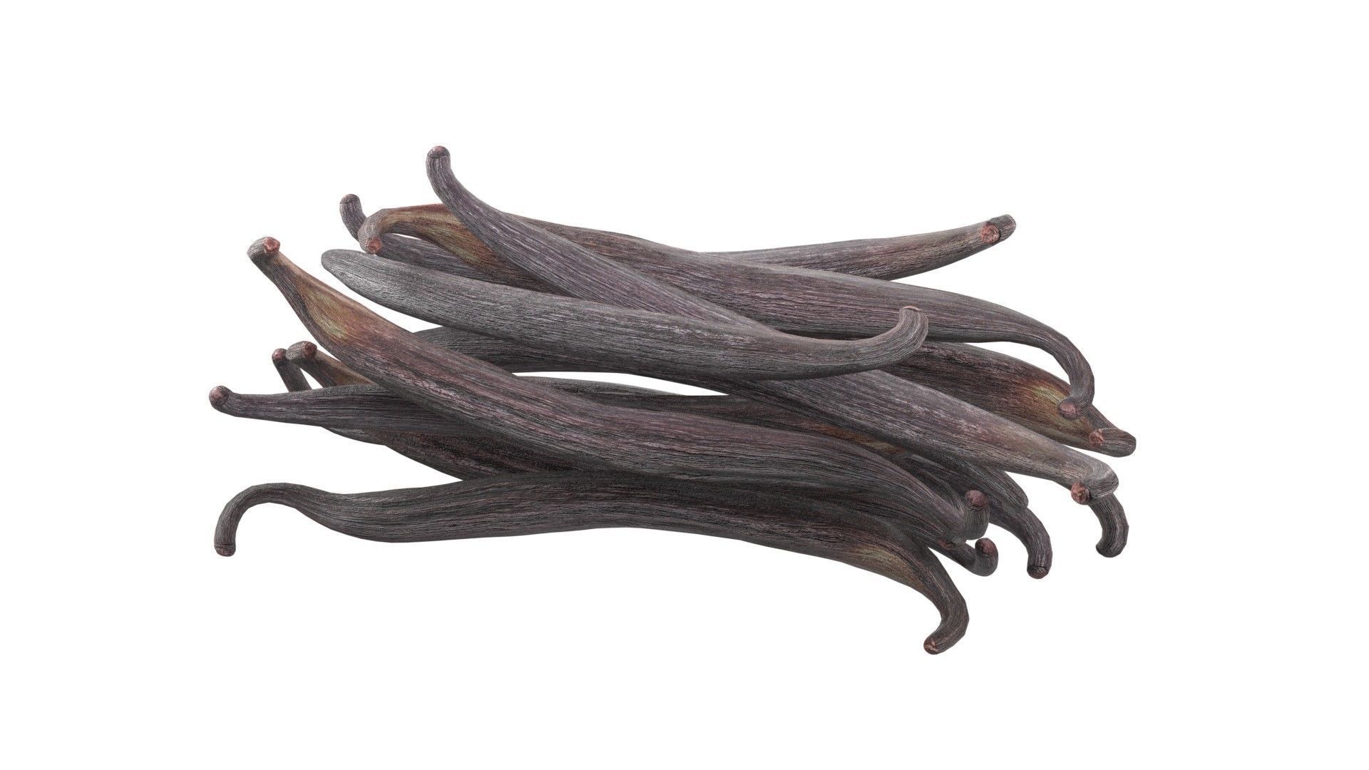 Vanilla Sticks Bunch pile  Low-poly 3D model_1