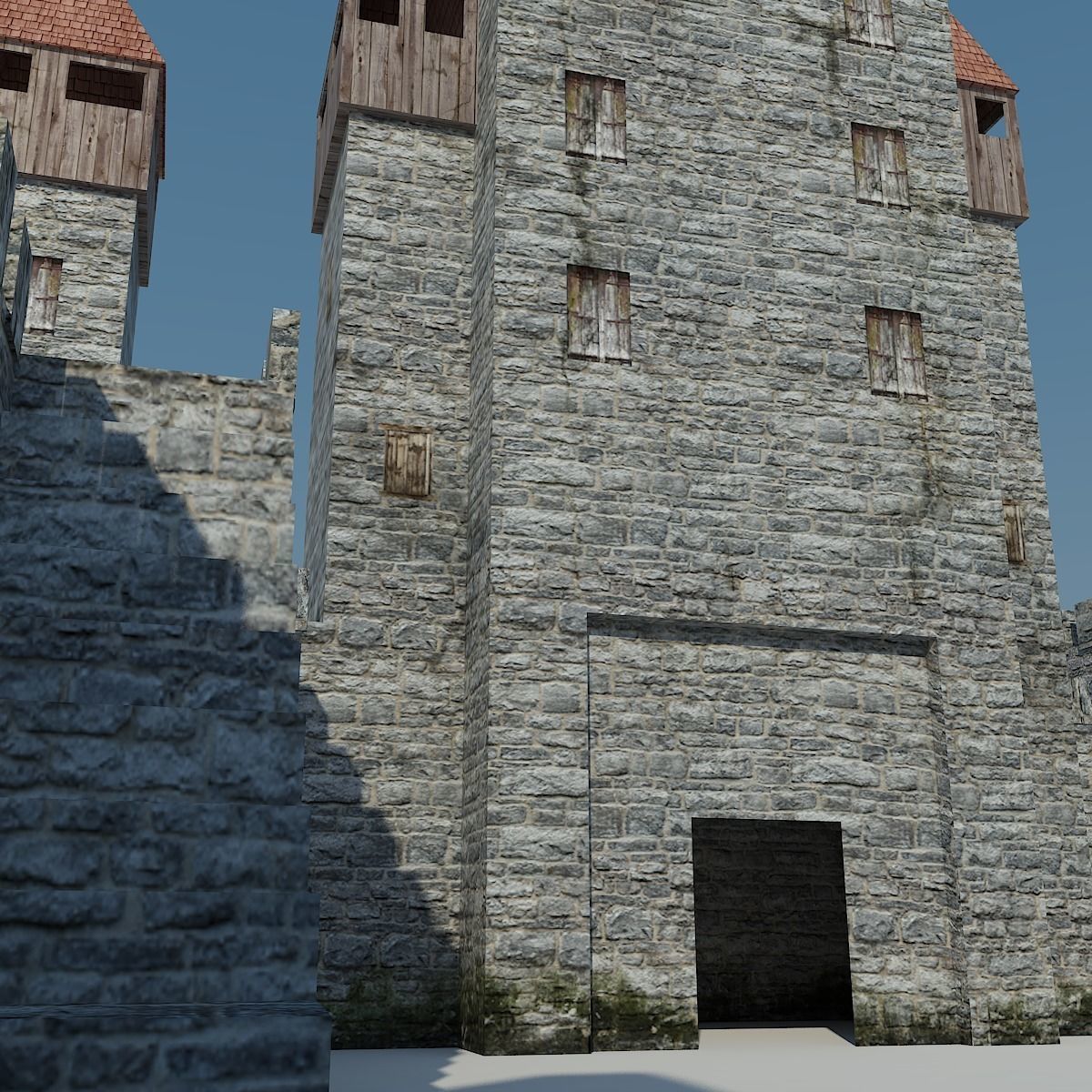 Low Poly Castle medieval - medieval Low-poly 3D model_12