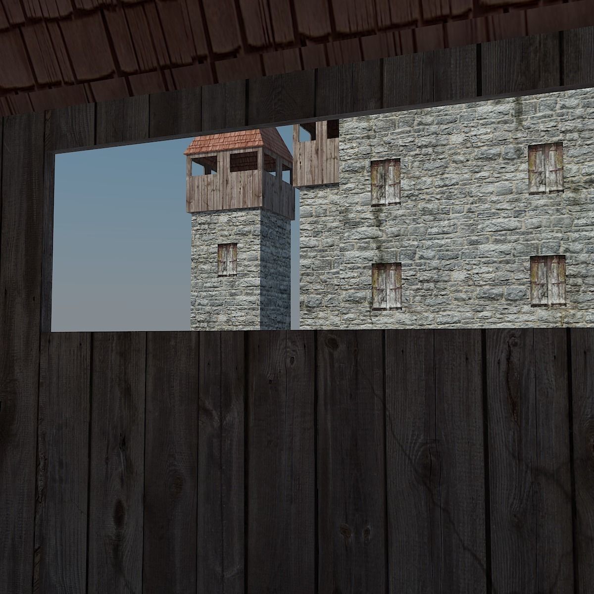 Low Poly Castle medieval - medieval Low-poly 3D model_18