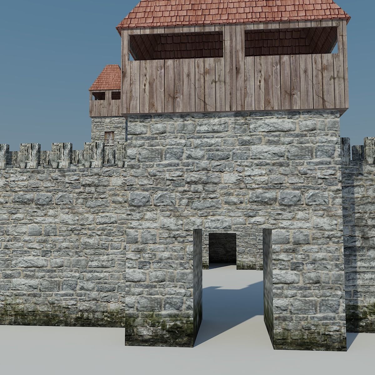 Low Poly Castle medieval - medieval Low-poly 3D model_9