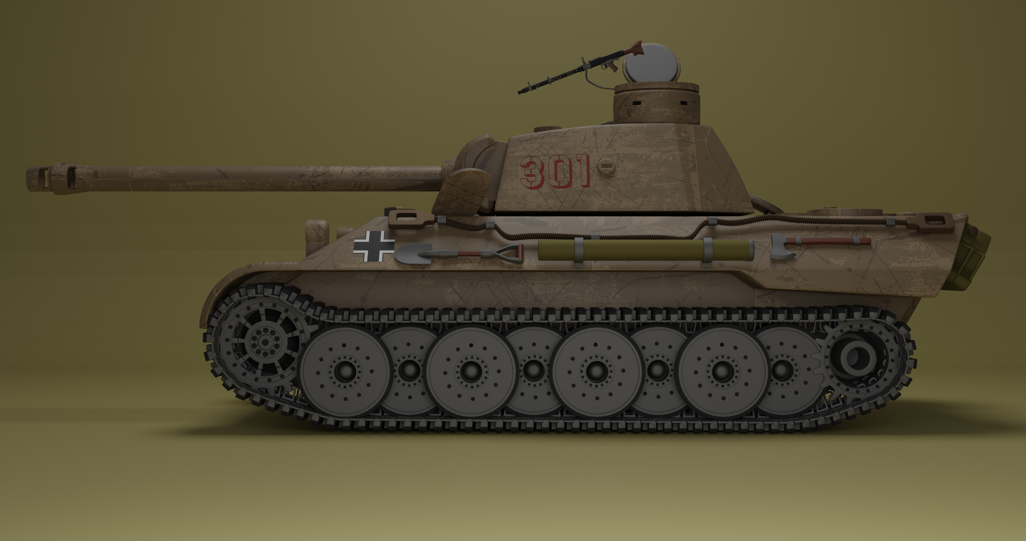Panther Tank 3D model_2