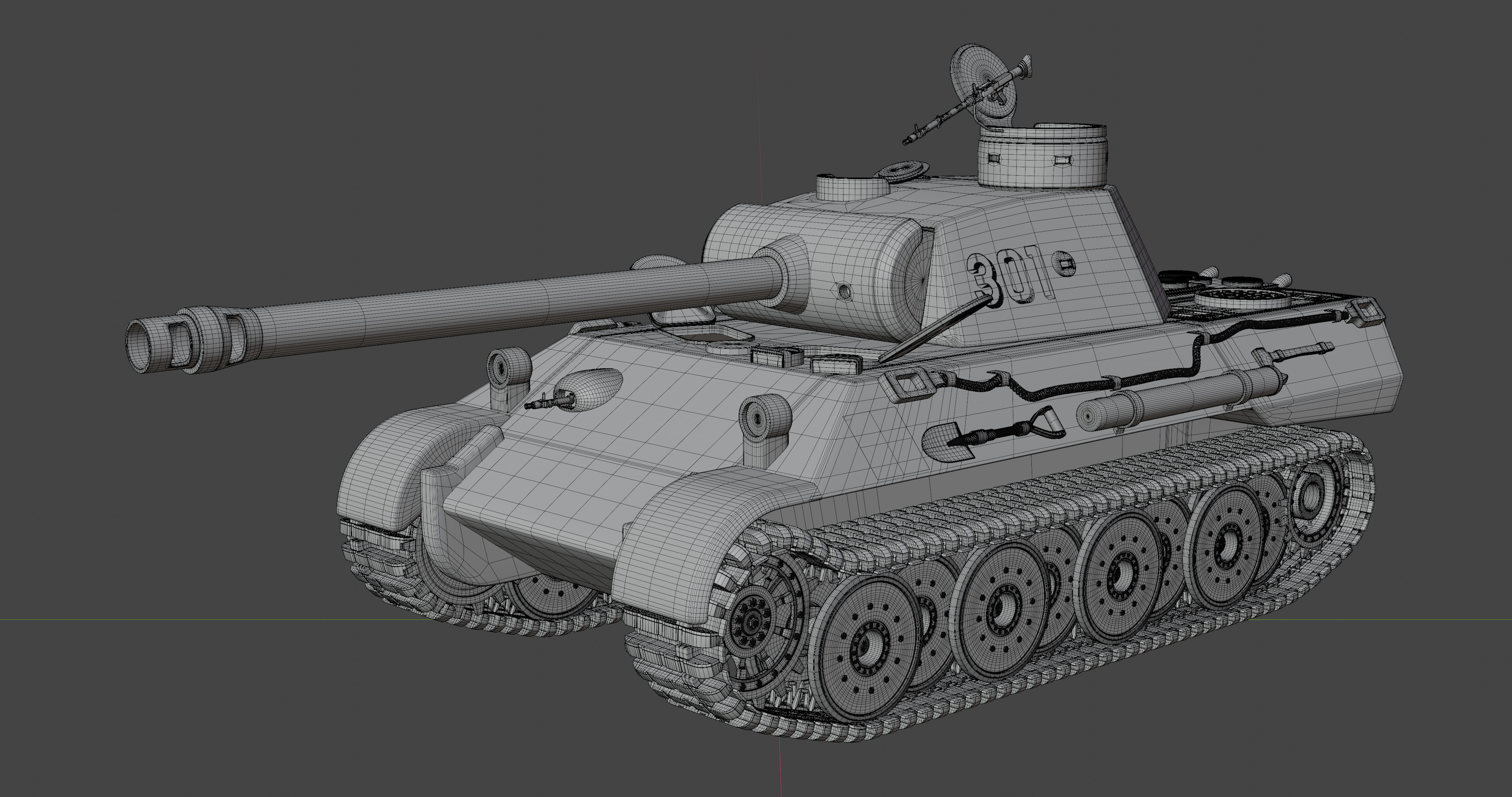 Panther Tank 3D model_7