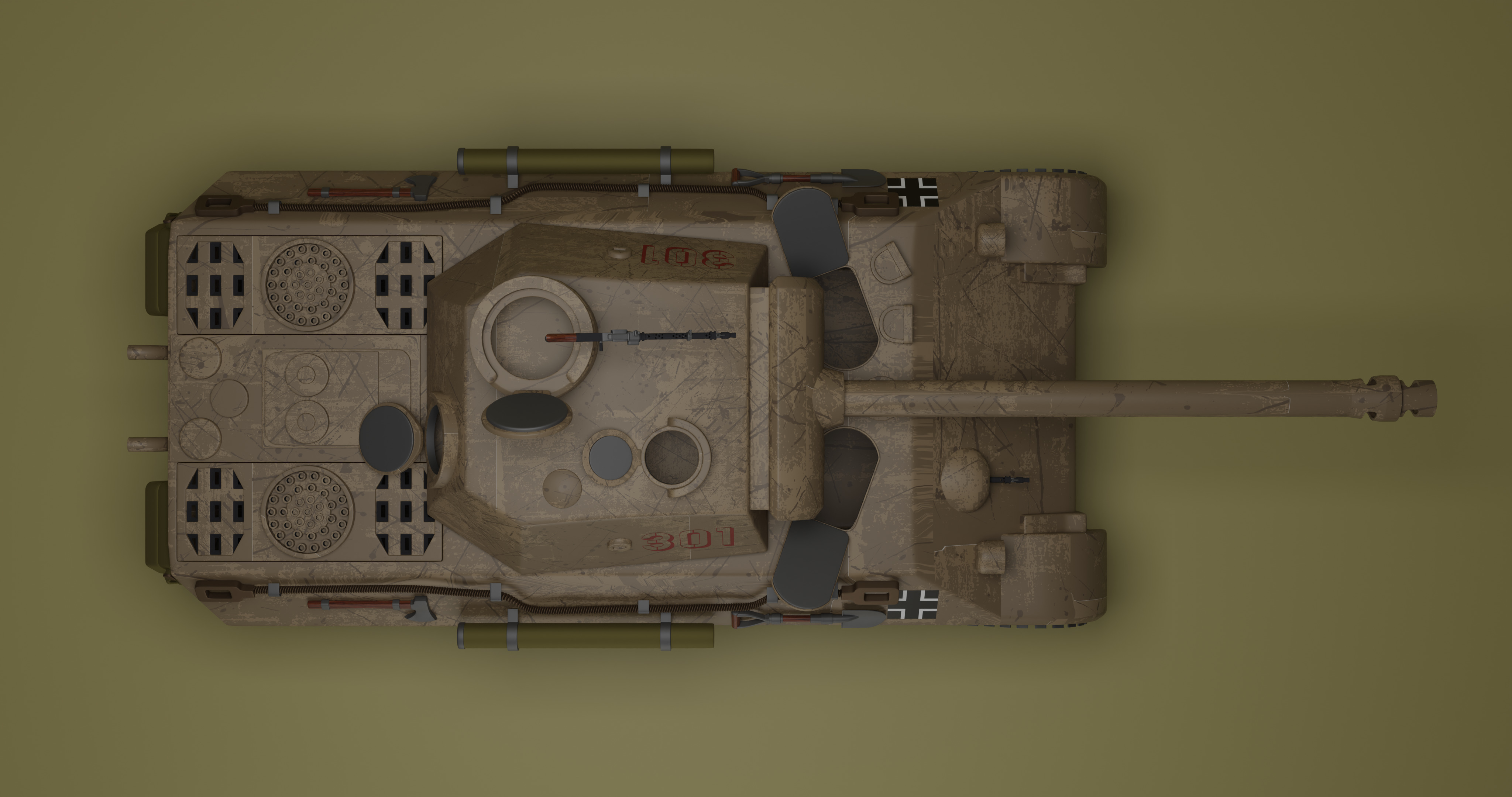 Panther Tank 3D model_5