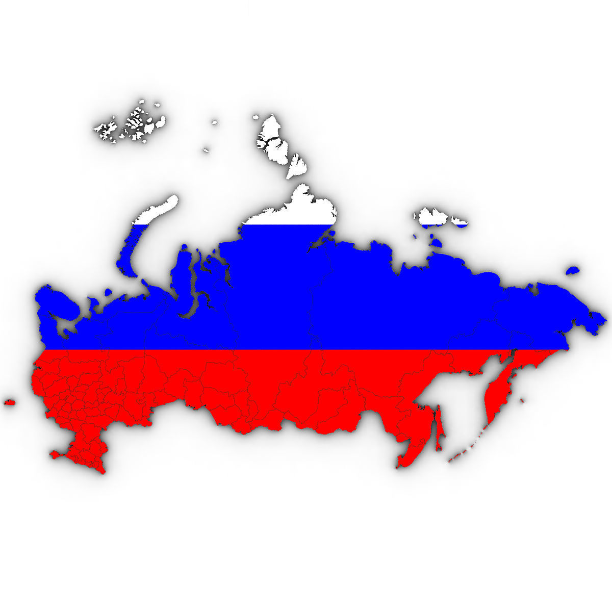 3d Political Map of Russia 3D model_6
