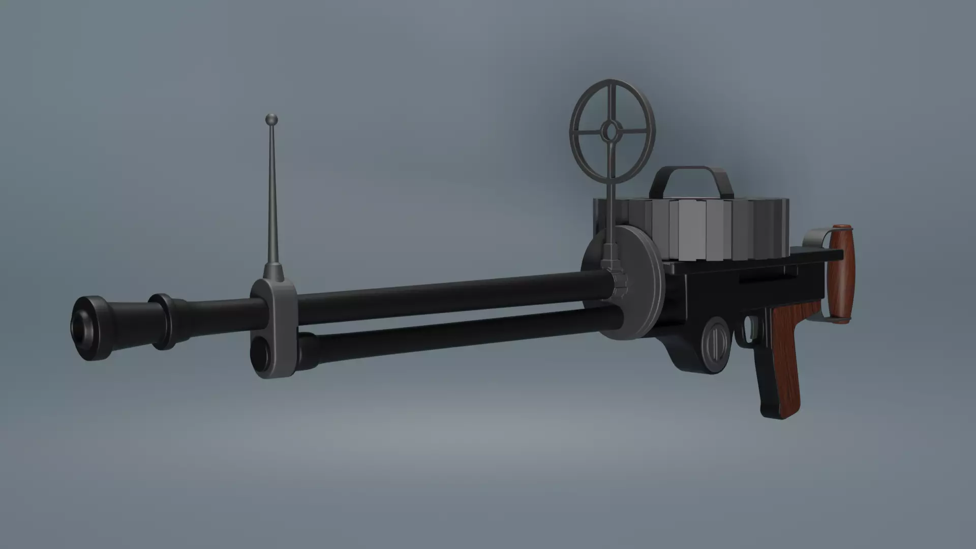 Lewis gun 3D model_0