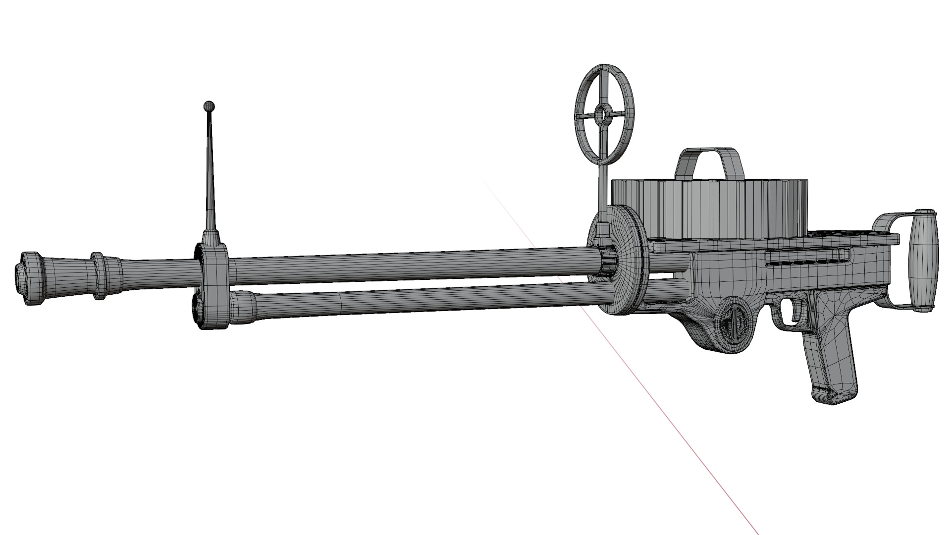 Lewis gun 3D model_5