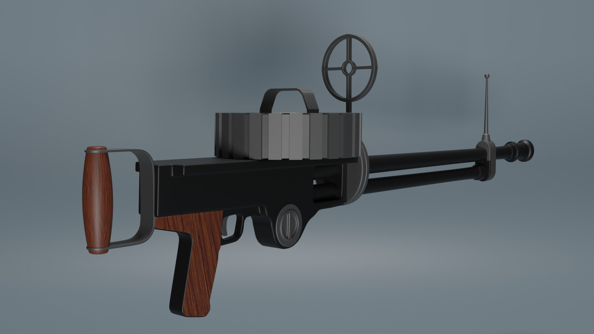 Lewis gun 3D model_1