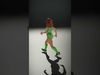 Green Athlete Woman Rigged and Animated D Character Model Low-poly 3D model_2