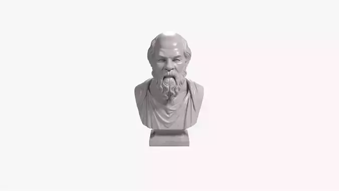 Socrates Bust Sculpture 3D print model STL File Printable Bust