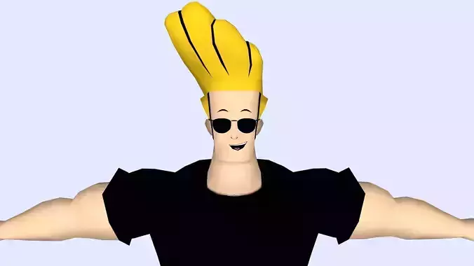 Johnny Bravo - Cartoon Network Racing Low-poly 3D model