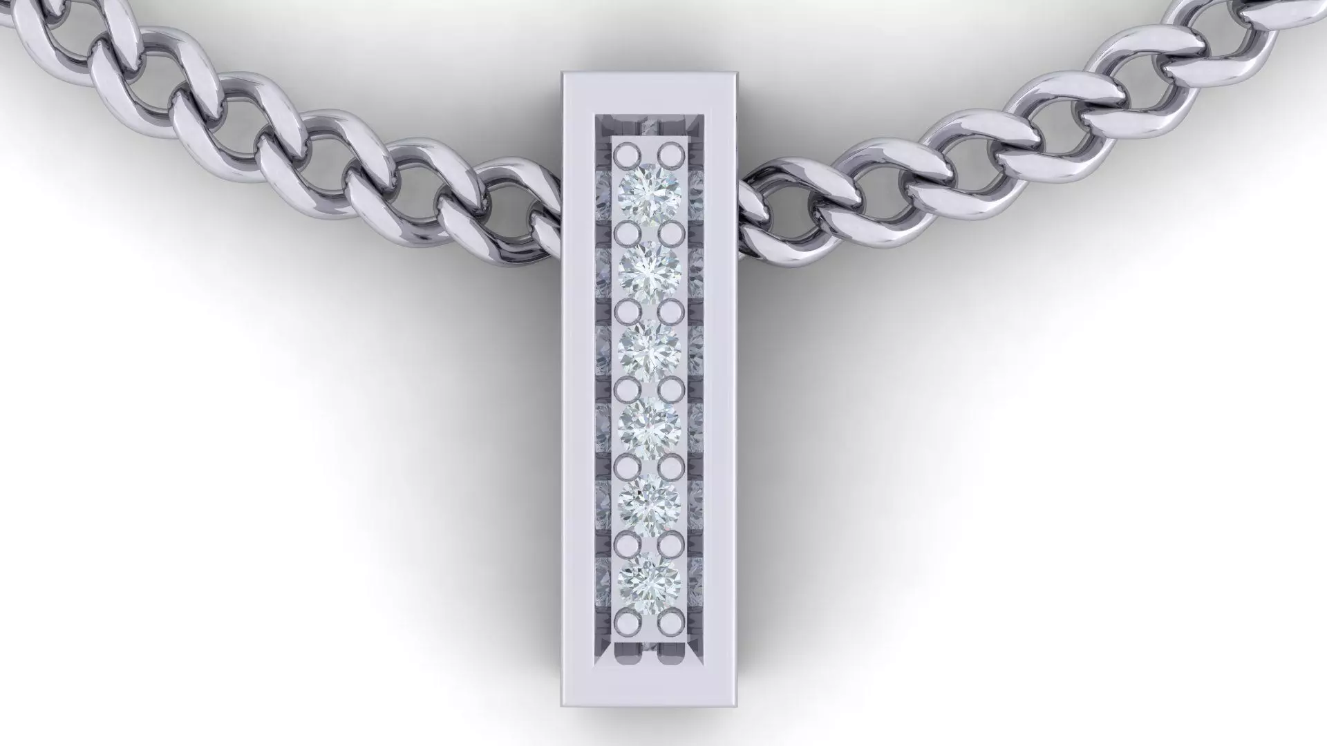 Initial Letter Pendant I 3D print model_0