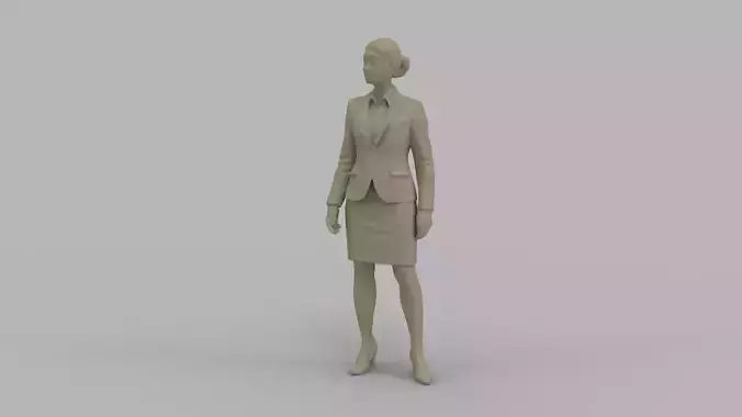 Elegant Businesswoman - 3D Printable Figure