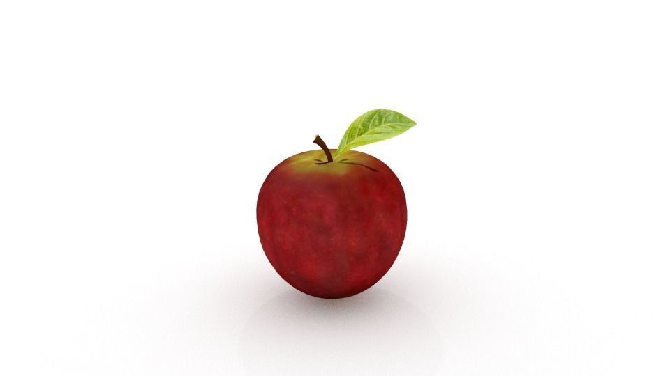 Low-Poly Apple Free low-poly 3D model