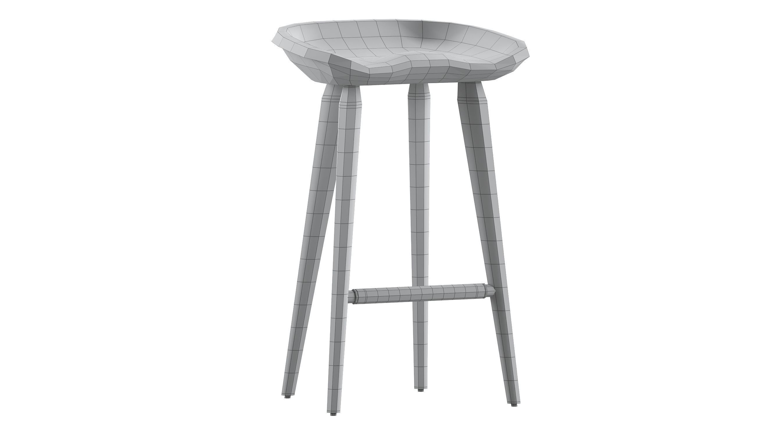 Cb-22 Tractor Counter Stool 3D model_9