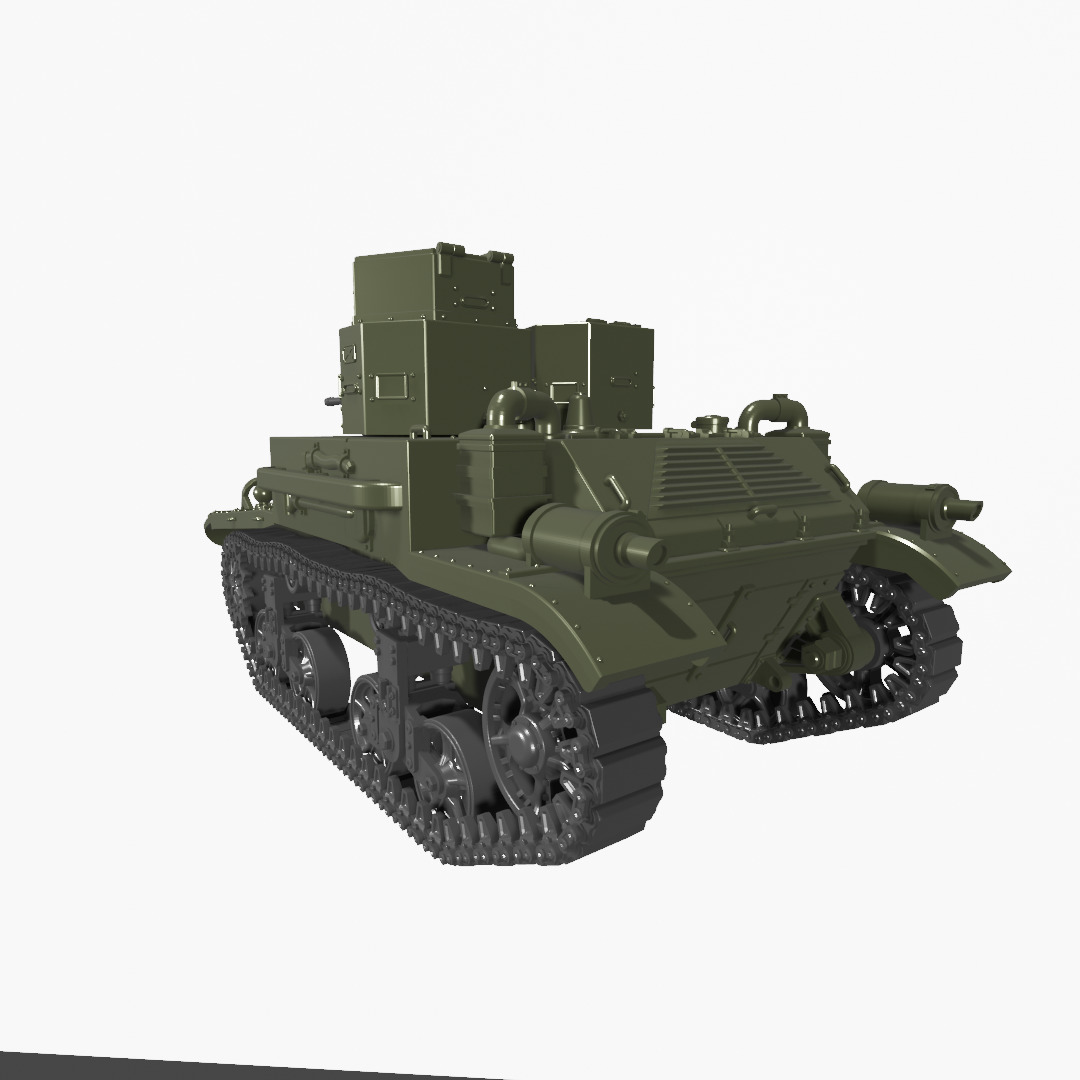 M2A3 Light Tank 3D print model_1