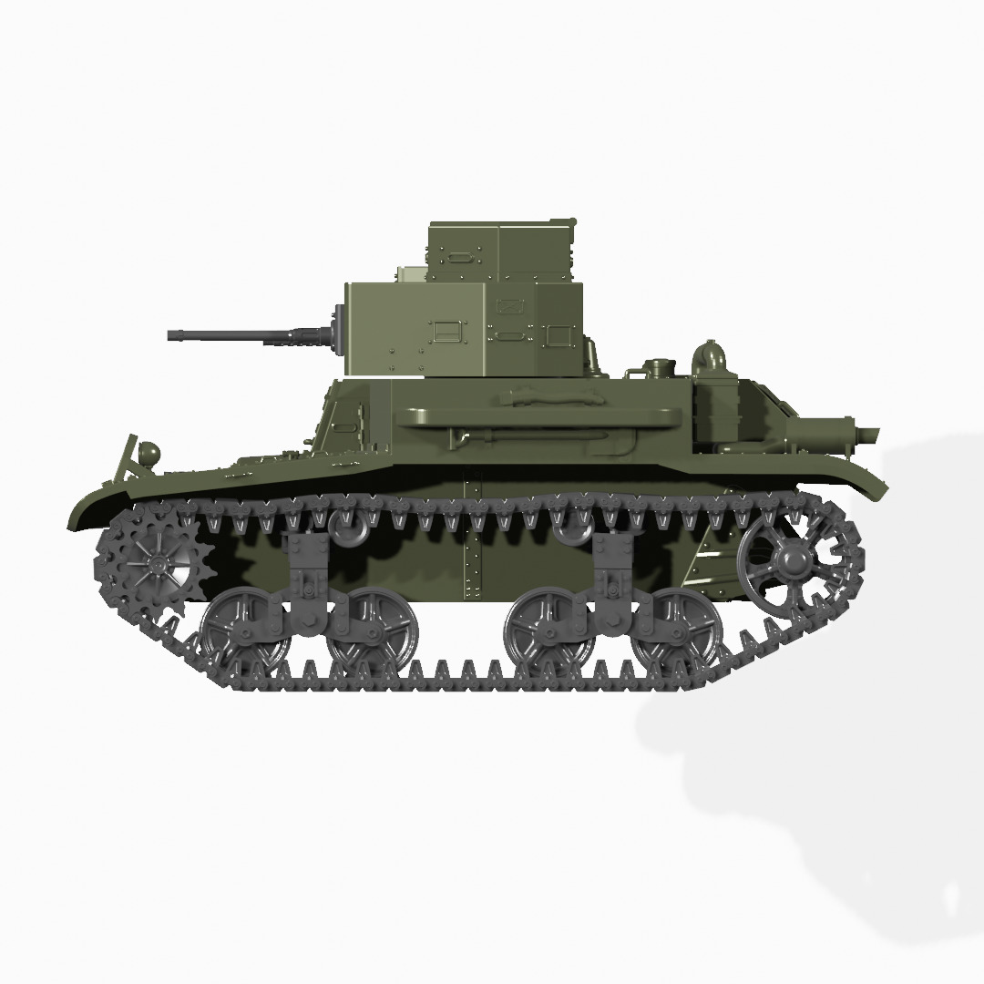 M2A3 Light Tank 3D print model_2