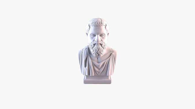 Plato Bust Sculpture 3D print model STL File Printable Bust 3D print model