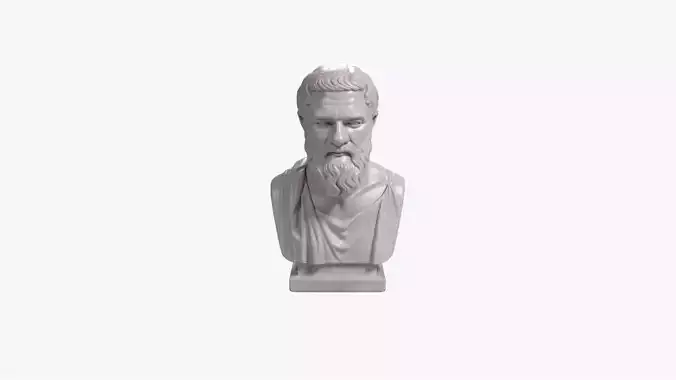 Plato Bust Sculpture 3D print model STL File Printable Bust