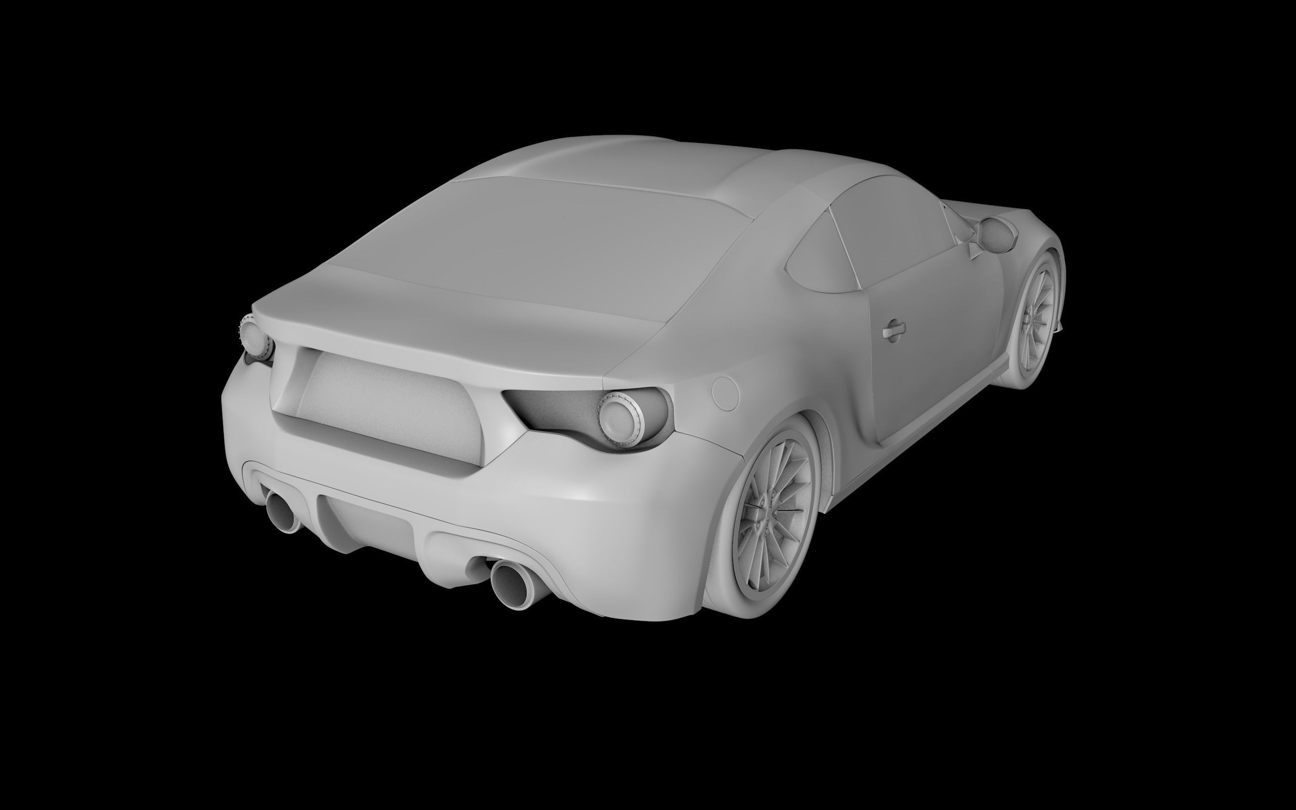 Toyota 86 sports car 3D model_3