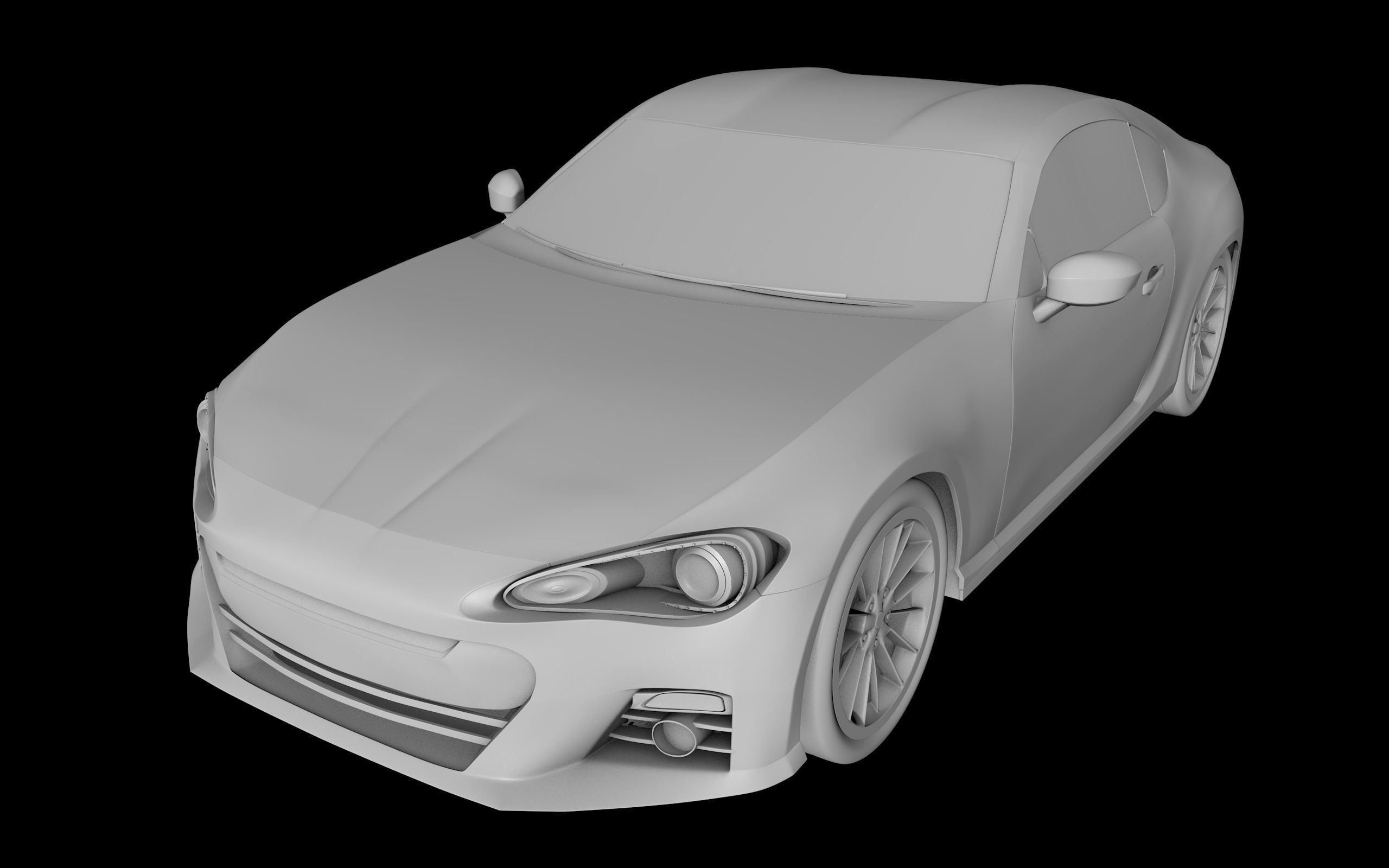 Toyota 86 sports car 3D model_1