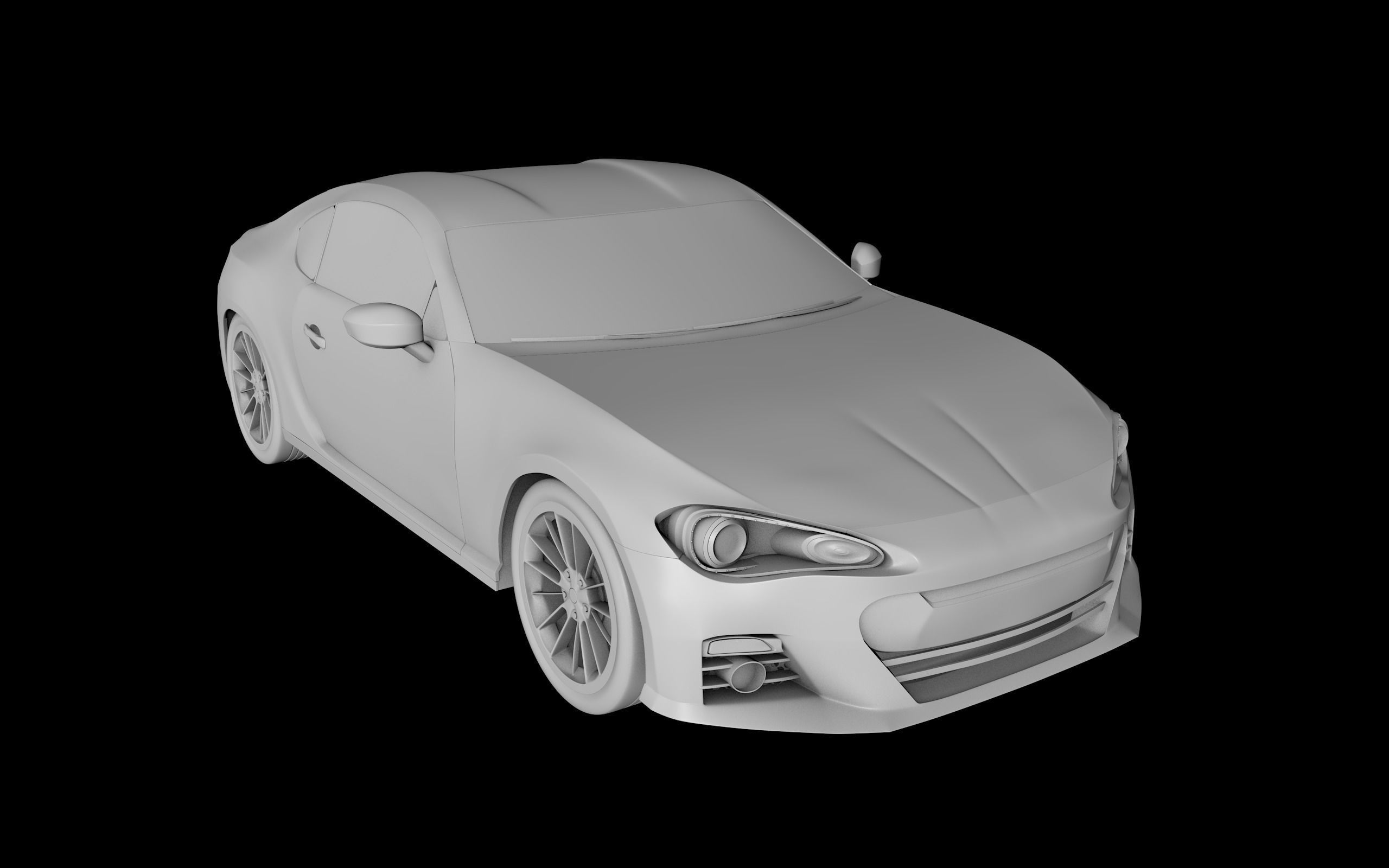 Toyota 86 sports car 3D model_2