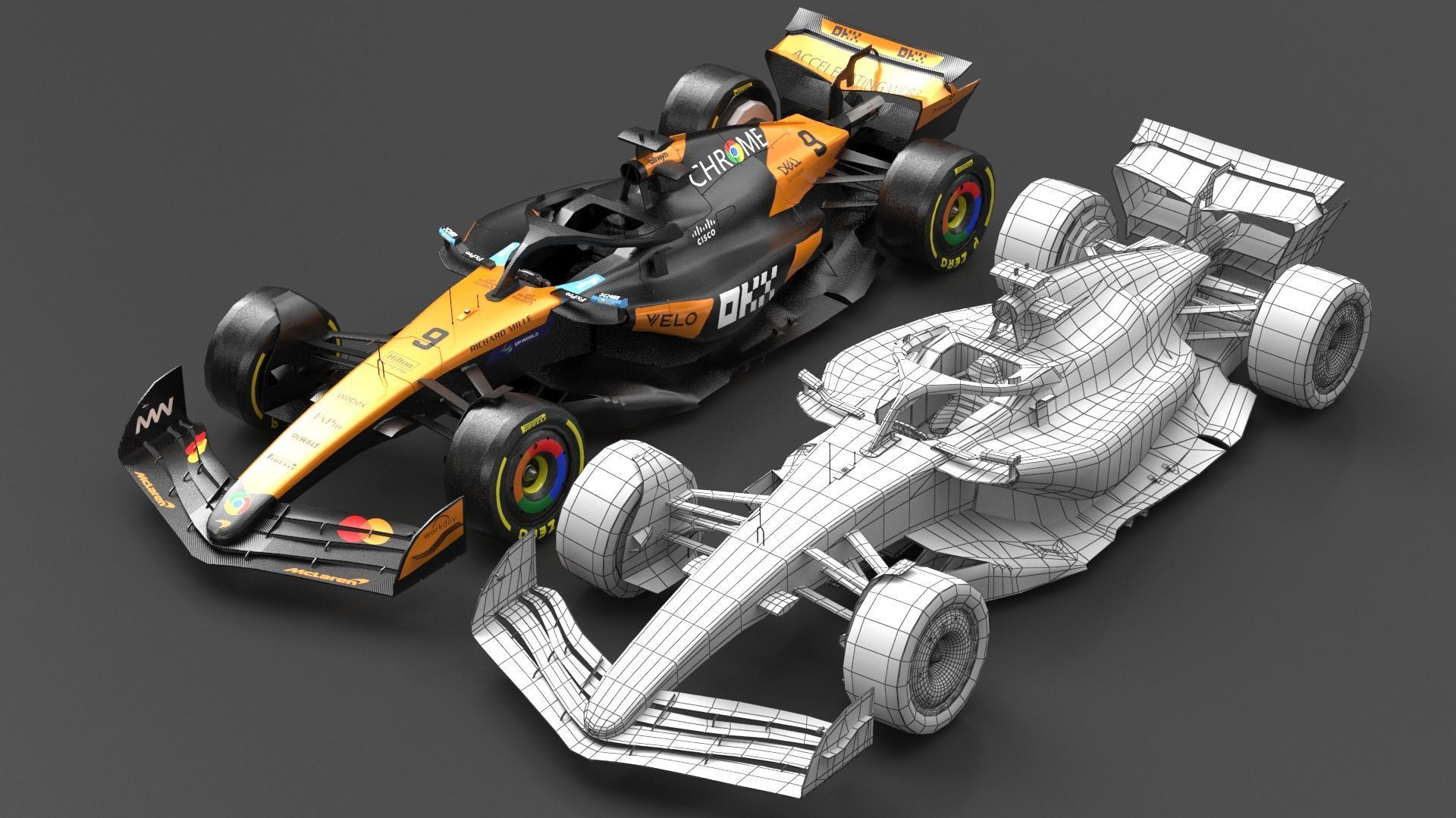 McLaren MCL39 F1 2025 Formula 1 Race Car 3D model_13