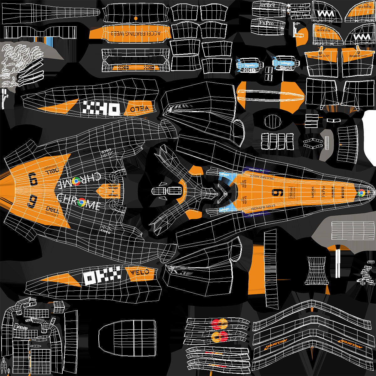 McLaren MCL39 F1 2025 Formula 1 Race Car 3D model_22