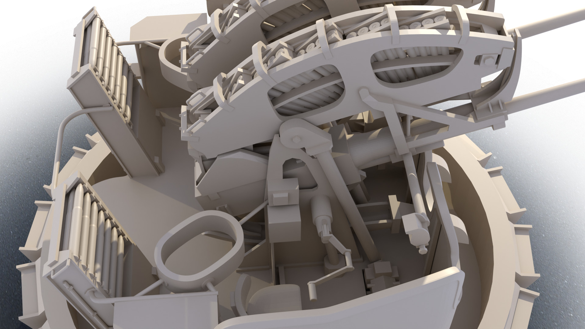 twin Bofors SP48 3D print model_4