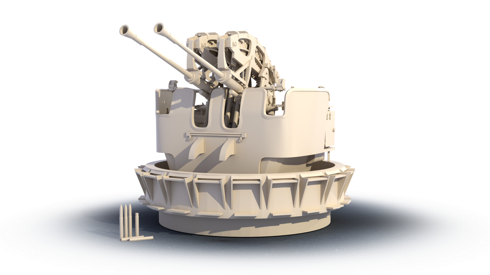 twin Bofors SP48 3D print model_3