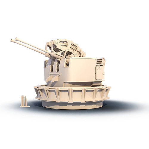 twin Bofors SP48 3D print model