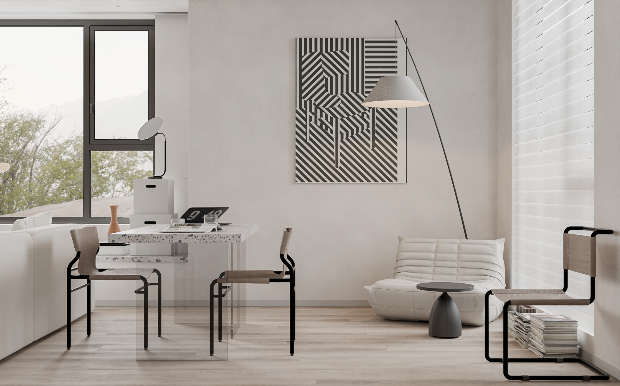 Modern livingroom 3D model_1