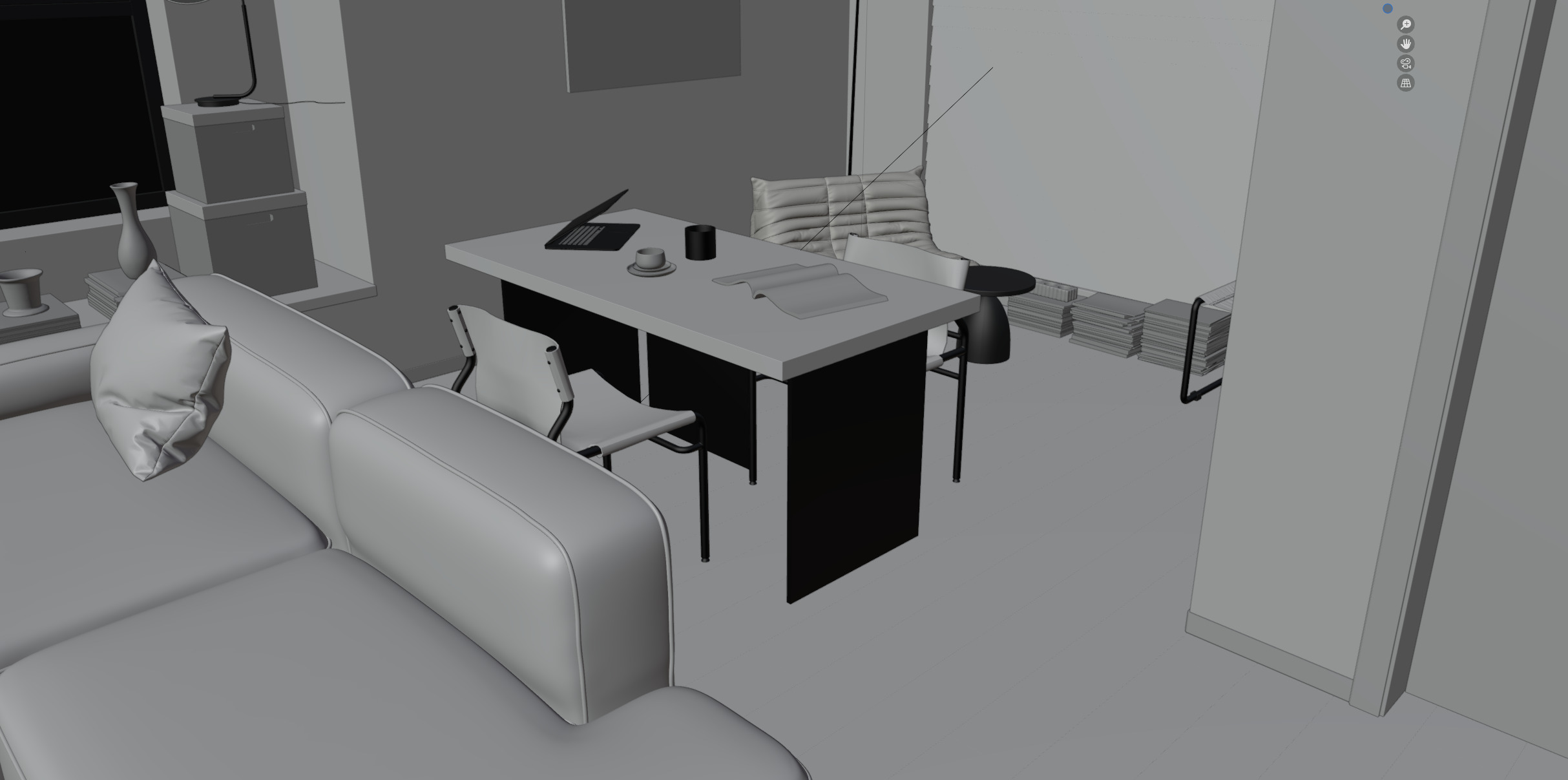 Modern livingroom 3D model_6