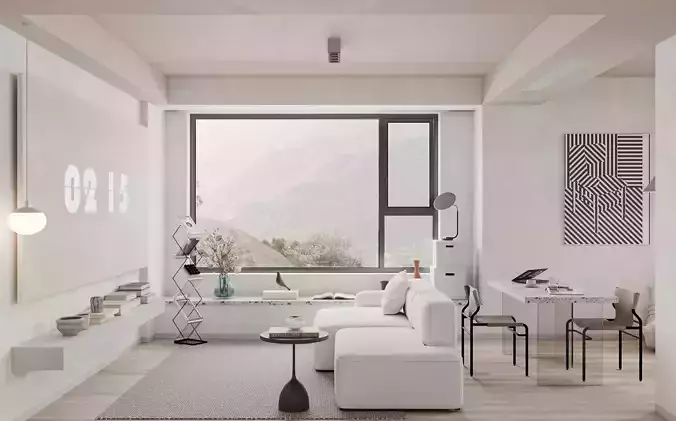 Modern livingroom 3D model Modern livingroom 3D model