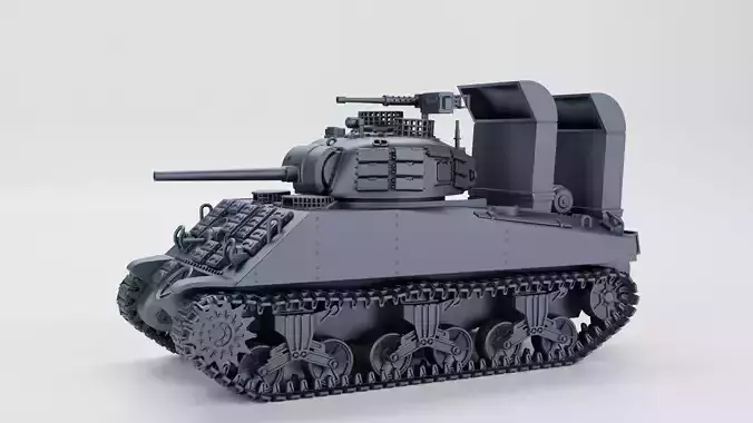 Sherman M4A3 - 75W - Beelzebub 3D print model