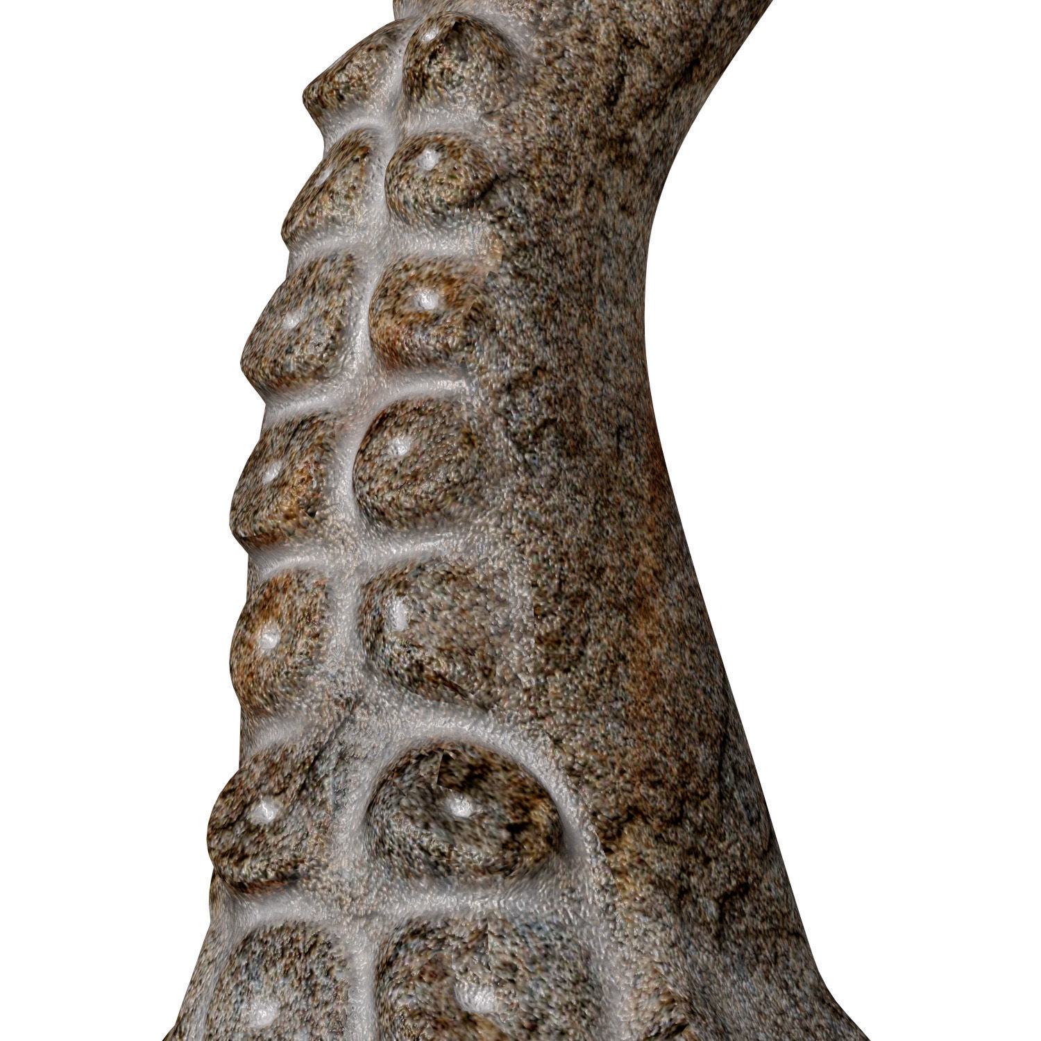 Stone candlestick in the Loft style form of an octopus tentacle 3D model_4