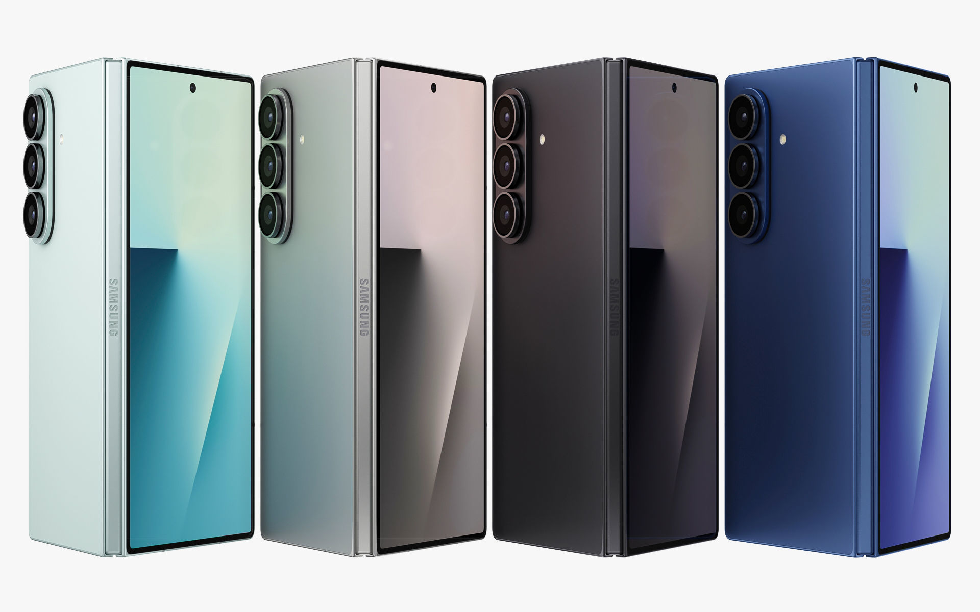 Samsung Galaxy Z Fold 7 All colors 3D model_17