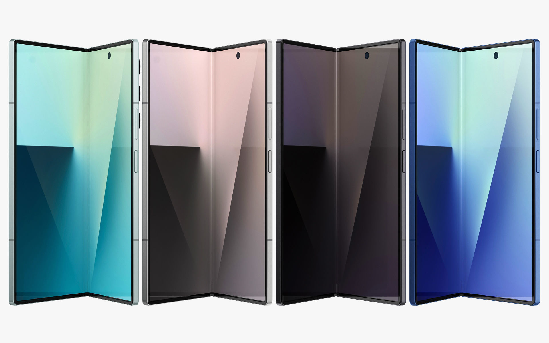 Samsung Galaxy Z Fold 7 All colors 3D model_16