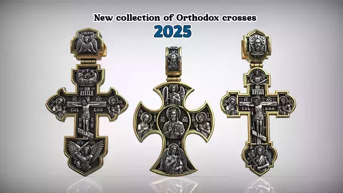 Jesus Christ Archangels and Saints Orthodox Crosses Collection 