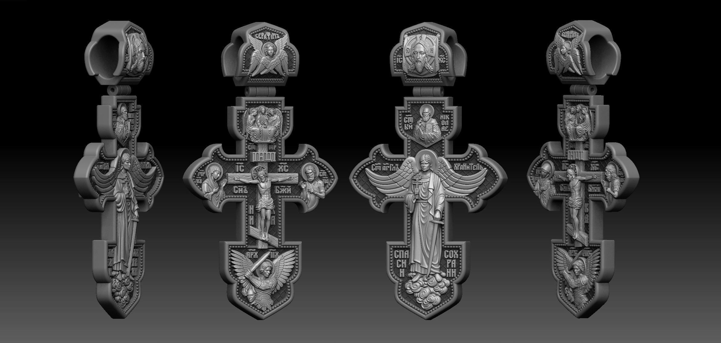 Jesus Christ Archangels and Saints Orthodox Crosses Collection _5