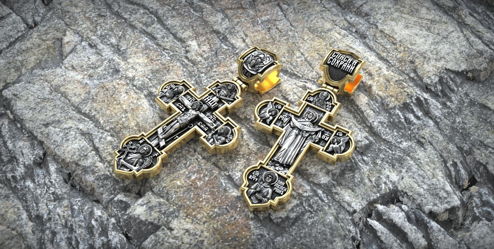 Jesus Christ Archangels and Saints Orthodox Crosses Collection _10