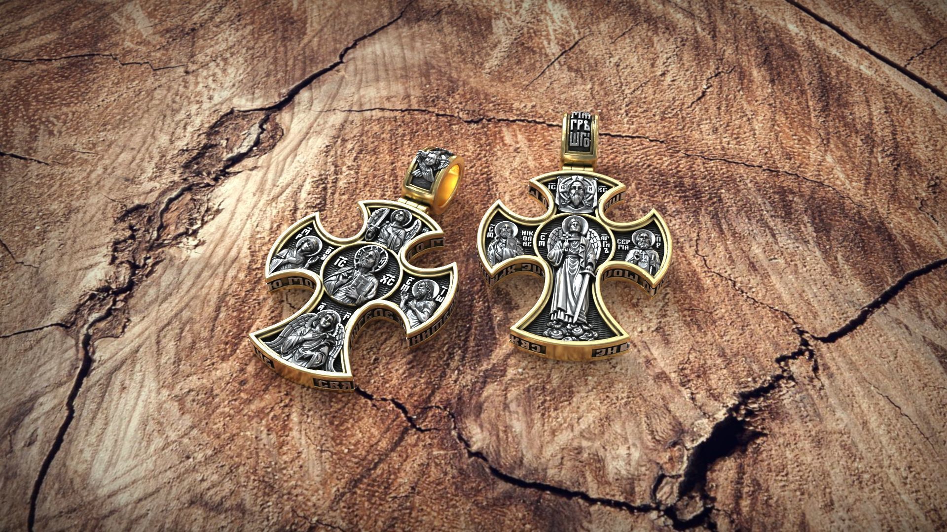 Jesus Christ Archangels and Saints Orthodox Crosses Collection _9